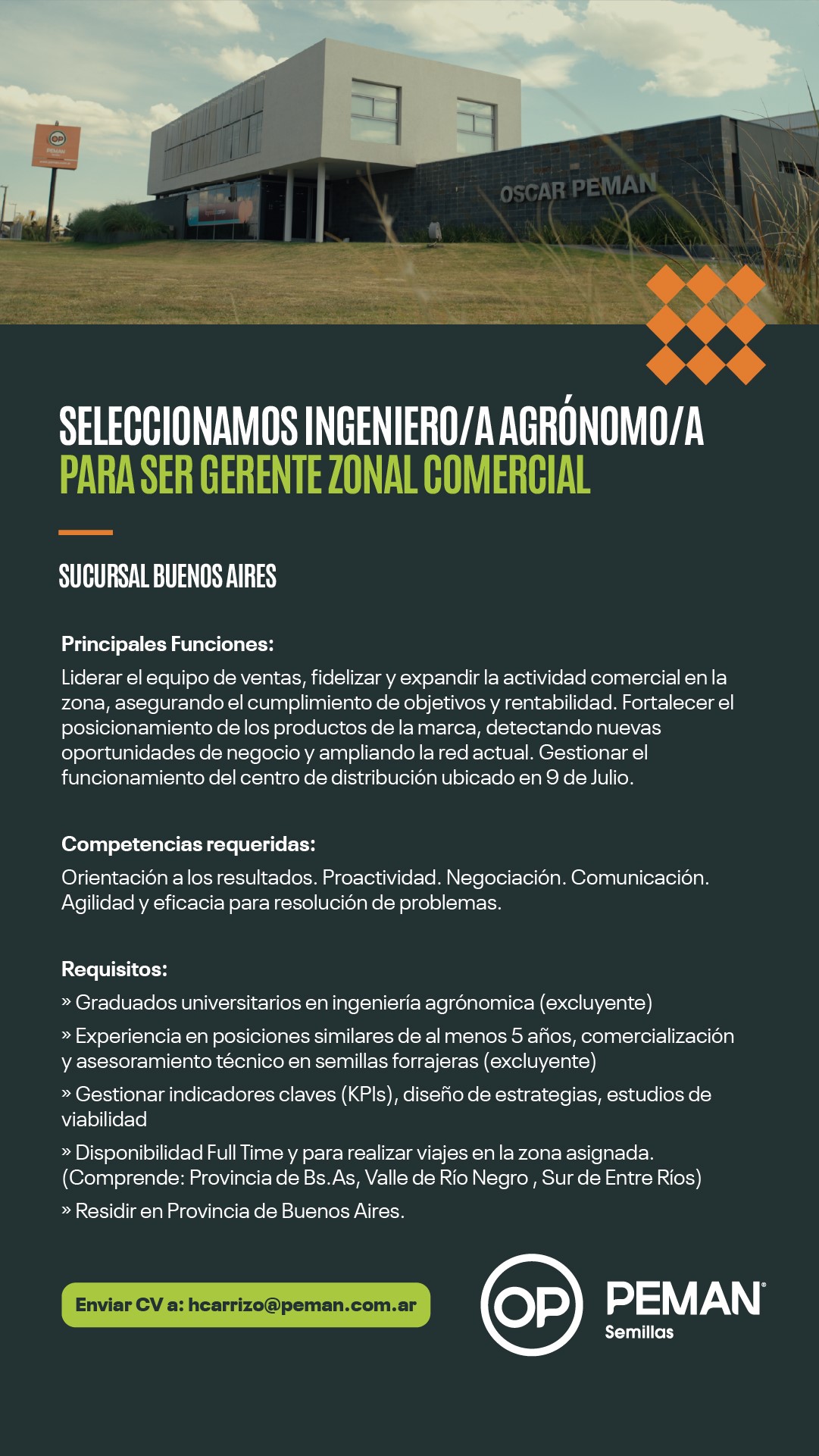 Gerente Comercial de Sucursal - Zona Buenos Aires